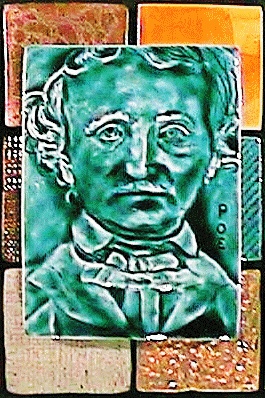 [Poe sculpture by Paul J. Katrich]