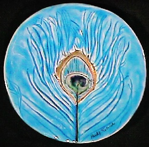 [Peacock Feather sculpture by Paul J. Katrich]