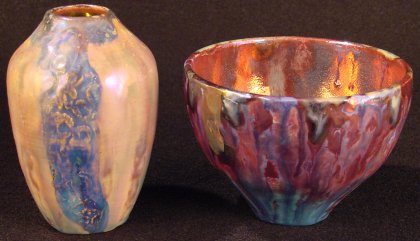Iridescent Pottery by Paul J. Katrich, 0297 and 0298