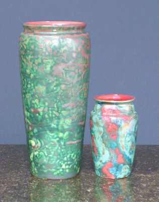 [Iridescent Pottery by Paul J. Katrich, 0624 and 0632]