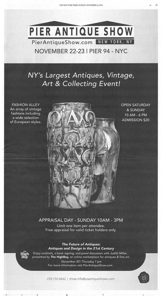 [Pier Antique Show Ad with Paul Katrich Pottery]